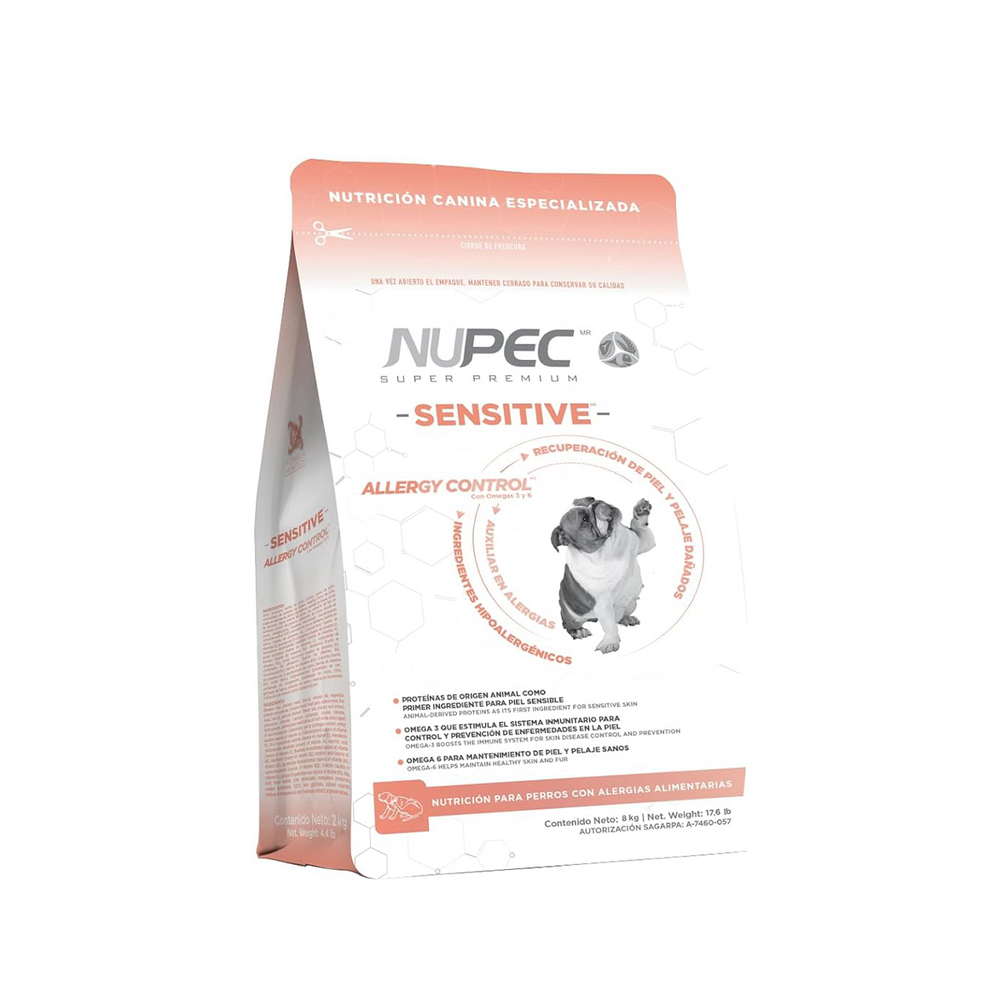 ALIMENTO SECO PARA PERRO ADULTO SENSITIVE 8K NUPEC