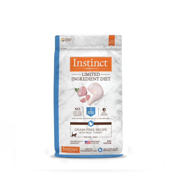 ALIMNETO SECO PARA GATOS SABOR PAVO 11 LIBRAS INSTINCT