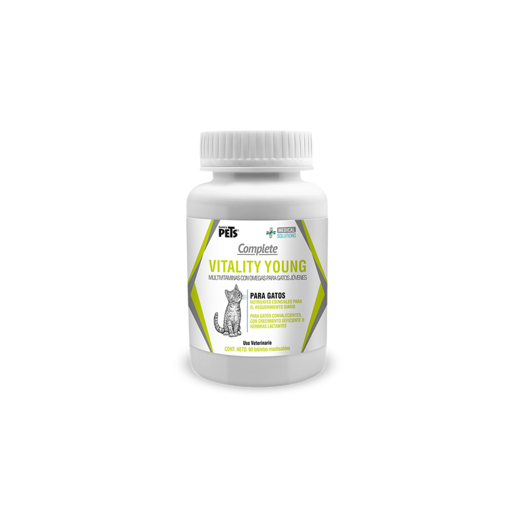 MULTIVITAMINICO COMPLETE VITALITY YOUNG PARA GATOS 60 TAB FANCY PETS