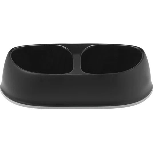 PLATO PARA MASCOTA DOBLE SENSIBOWL 2 X 700 ML NEGRO MODERNA