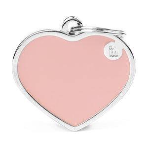 MyFamily Basic Handmade placa de identificación corazón para perro y gato