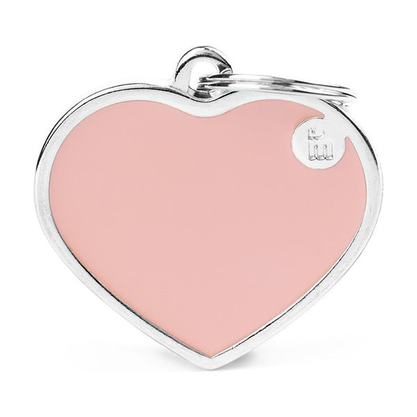 MyFamily Basic Handmade placa de identificación corazón para perro y gato