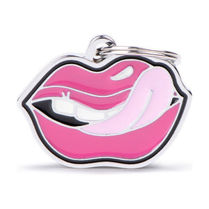 MyFamily Charms placa de identificación labios para perro