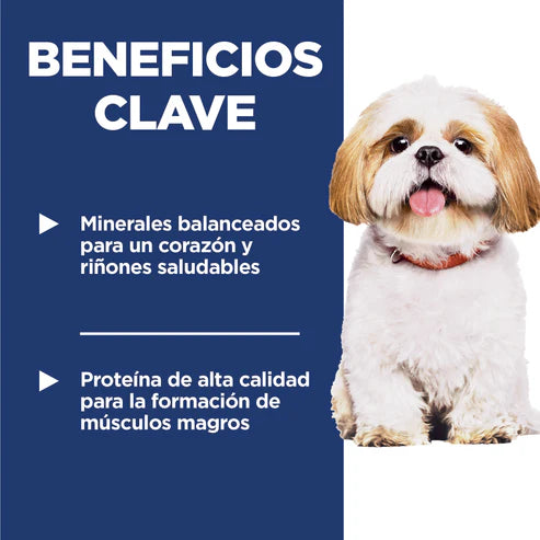 ALIMENTO SECO PARA PERRO SENIOR 7+ RAZAS PEQUEÑAS 6.8KG HILLS