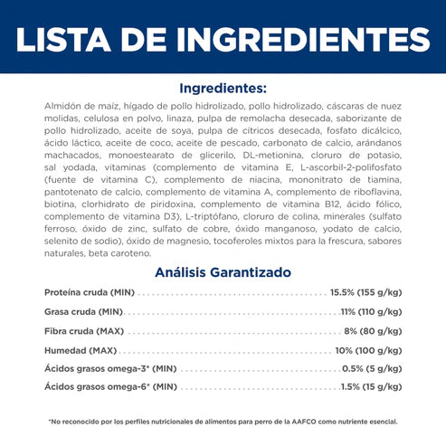 ALIMENTO SECO PROTEINA HIDROLIZADA PARA PERRO ADULTO 1.5 KG HILLS