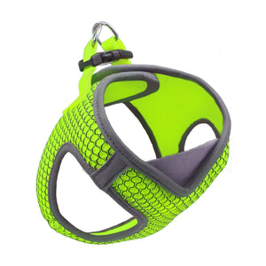 Arnés tipo chaleco para perro DOCO Athletica Quick Fit V, de malla con cuello en V y vivos reflejantes