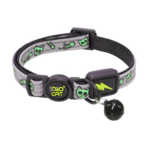 Collar para gato DOCO estampado reflejante con hebilla de seguridad y cascabel