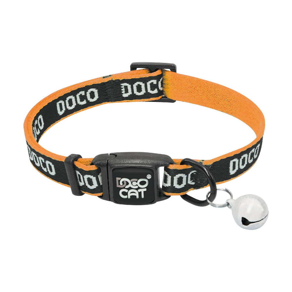 Collar para gato DOCO jacquard con hebilla de seguridad ajustable y cascabel