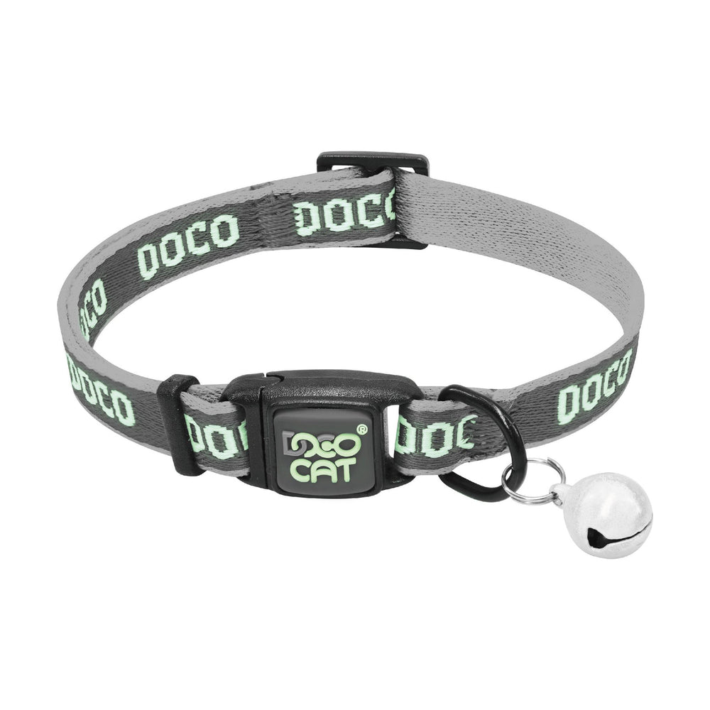 Collar para gato DOCO jacquard con hebilla de seguridad ajustable y cascabel