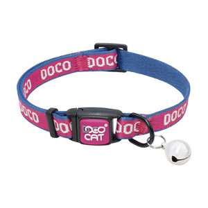Collar para gato DOCO jacquard con hebilla de seguridad ajustable y cascabel