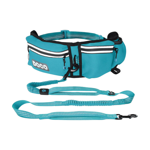 Cinturón manos libres DOCO para correr con tu perro, con correa bungee reflejante y bolsa