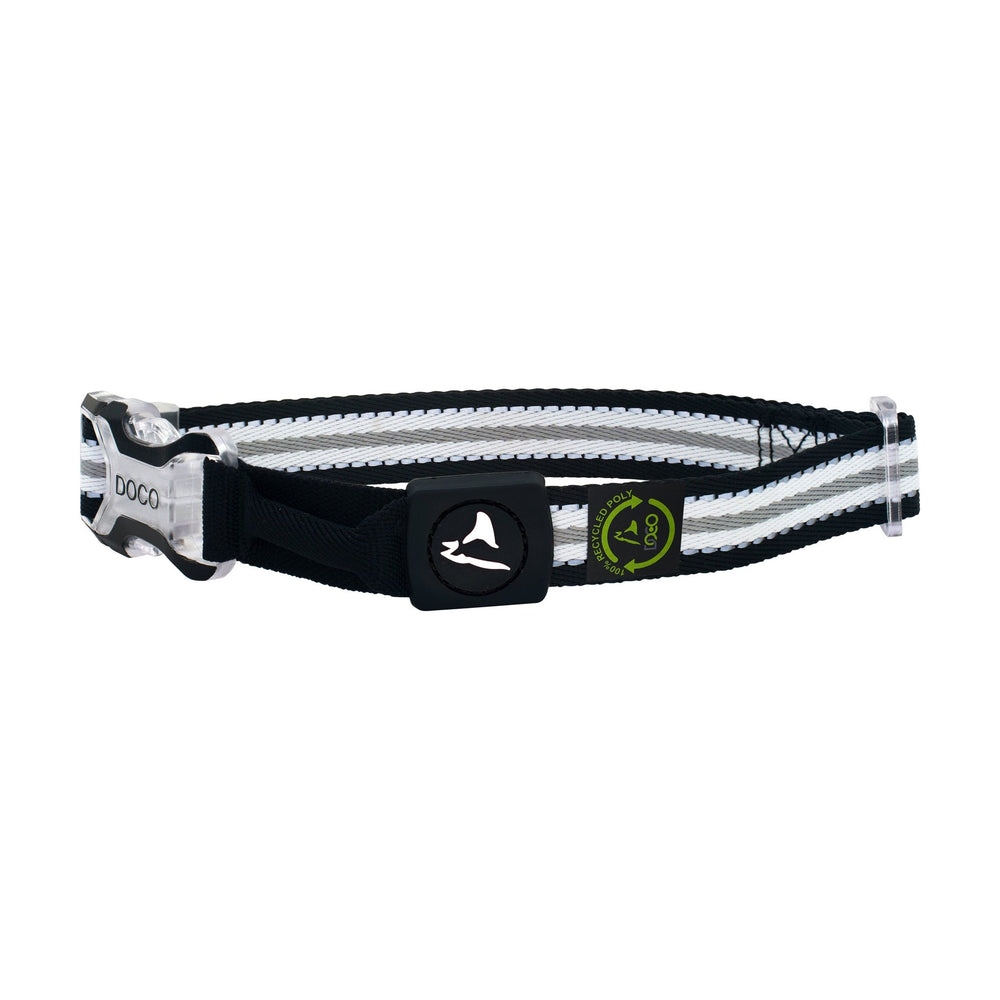 Collar para perro DOCO Quiet de poliéster reciclado, sin metal y silencioso