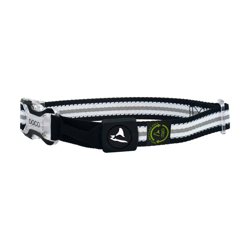 Collar para perro DOCO Quiet de poliéster reciclado, sin metal y silencioso