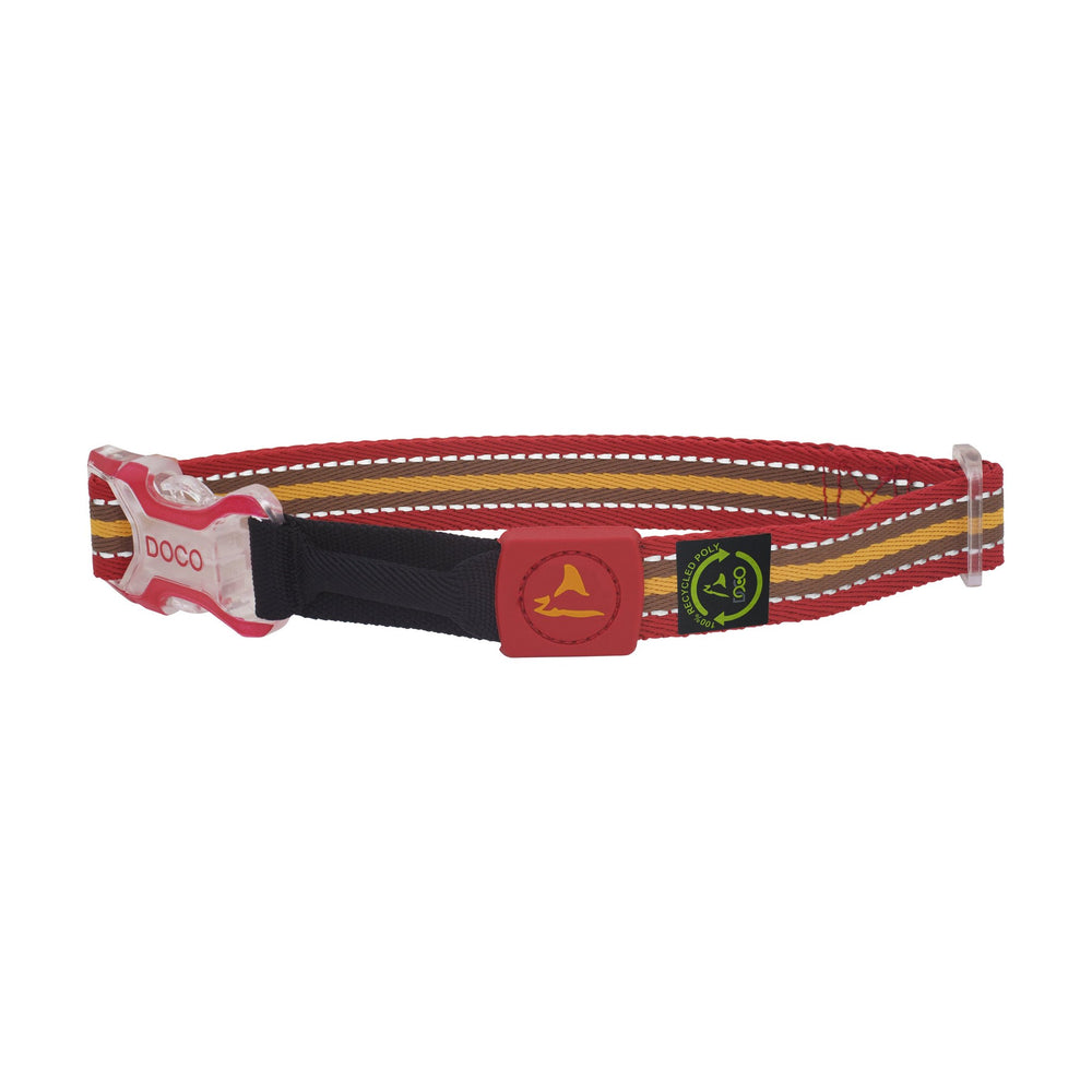 Collar para perro DOCO Quiet de poliéster reciclado, sin metal y silencioso