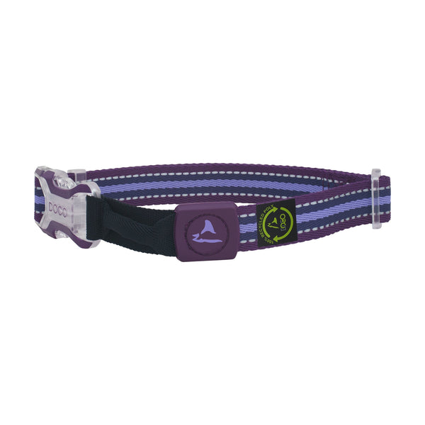 Collar para perro DOCO Quiet de poliéster reciclado, sin metal y silencioso