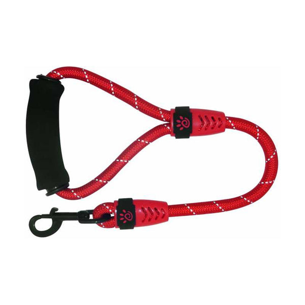 Correa corta para perro DOCO de cuerda reflejante con asa ErgoCurve de espuma, 50 cm