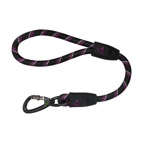 Correa corta para perro DOCO de cuerda reflejante con asa de goma, 50 cm