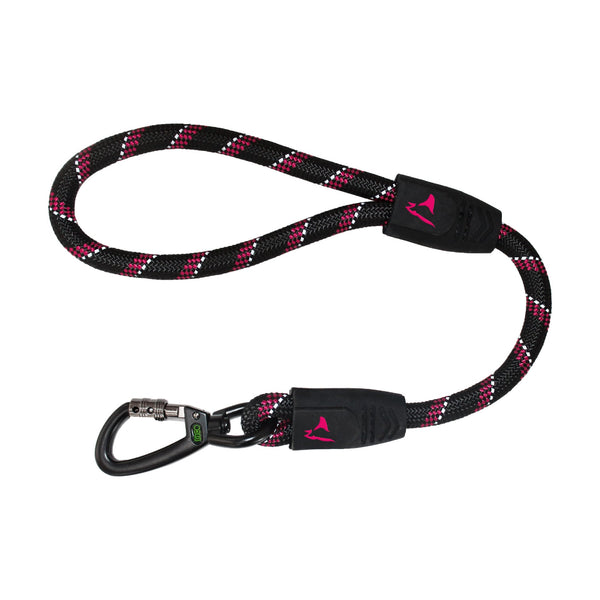 Correa corta para perro DOCO de cuerda reflejante con asa de goma, 50 cm