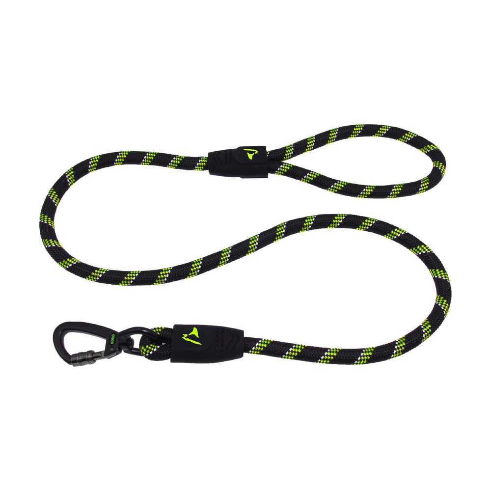 Correa para perro DOCO de cuerda reflejante con asa de goma y mosquetón Click & Lock