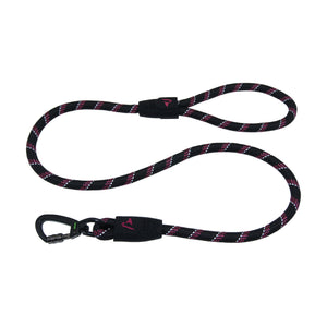 Correa para perro DOCO de cuerda reflejante con asa de goma y mosquetón Click & Lock