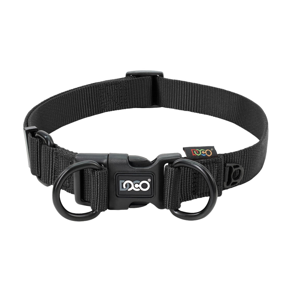 Collar para perro DOCO DD de nylon con doble argolla en D, para razas grandes