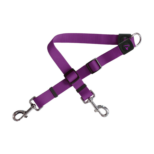 Acoplador doble para correa de perro DOCO Signature de nylon, ajustable