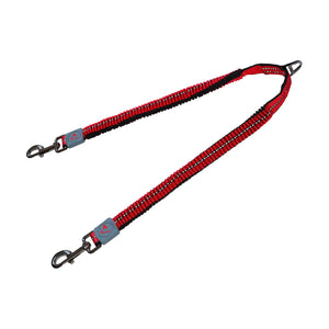 Acoplador doble para correa de perro DOCO Vario con amortiguador bungee y costura reflejante