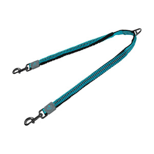 Acoplador doble para correa de perro DOCO Vario con amortiguador bungee y costura reflejante