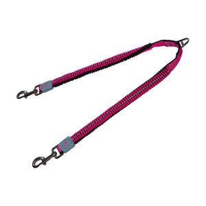 Acoplador doble para correa de perro DOCO Vario con amortiguador bungee y costura reflejante