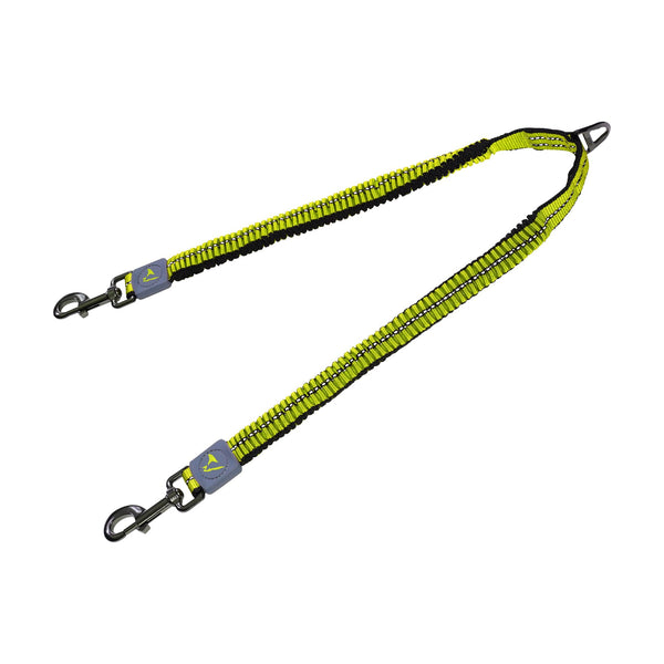 Acoplador doble para correa de perro DOCO Vario con amortiguador bungee y costura reflejante