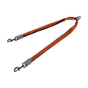 Acoplador doble para correa de perro DOCO Vario con amortiguador bungee y costura reflejante