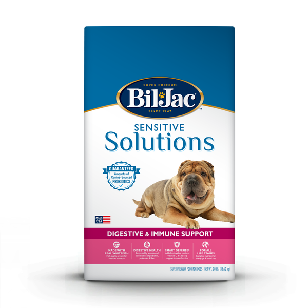 ALIMENTO SECO SENSITIVE SOLUTIONS APOYO DIGESTIVO E INMUNOLOGICO 13.6 KG BIL-JAC