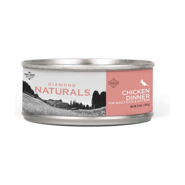 Diamond Naturals Chicken Dinner alimento húmedo en lata para gato adulto y gatito, pollo, 156 g