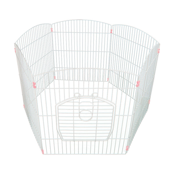 Fancy Pets corral hexagonal plegable de metal para perro, 6 paneles de 55 x 64 cm