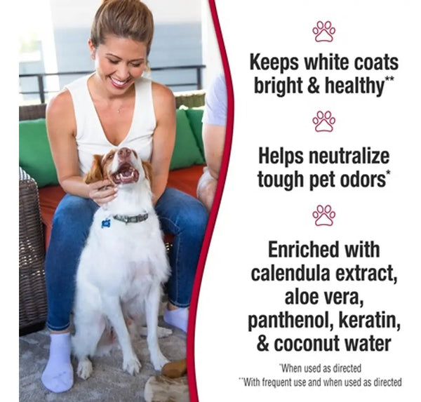 NATURE'S MIRACLES WHITENING COAT CONDITIONING SHAMPOO FOR DOGS