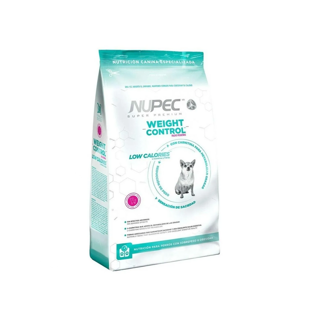 ALIMENTO SECO PARA PERRO RAZAS PEQUEÑAS CONTROL DE PESO 8K NUPEC