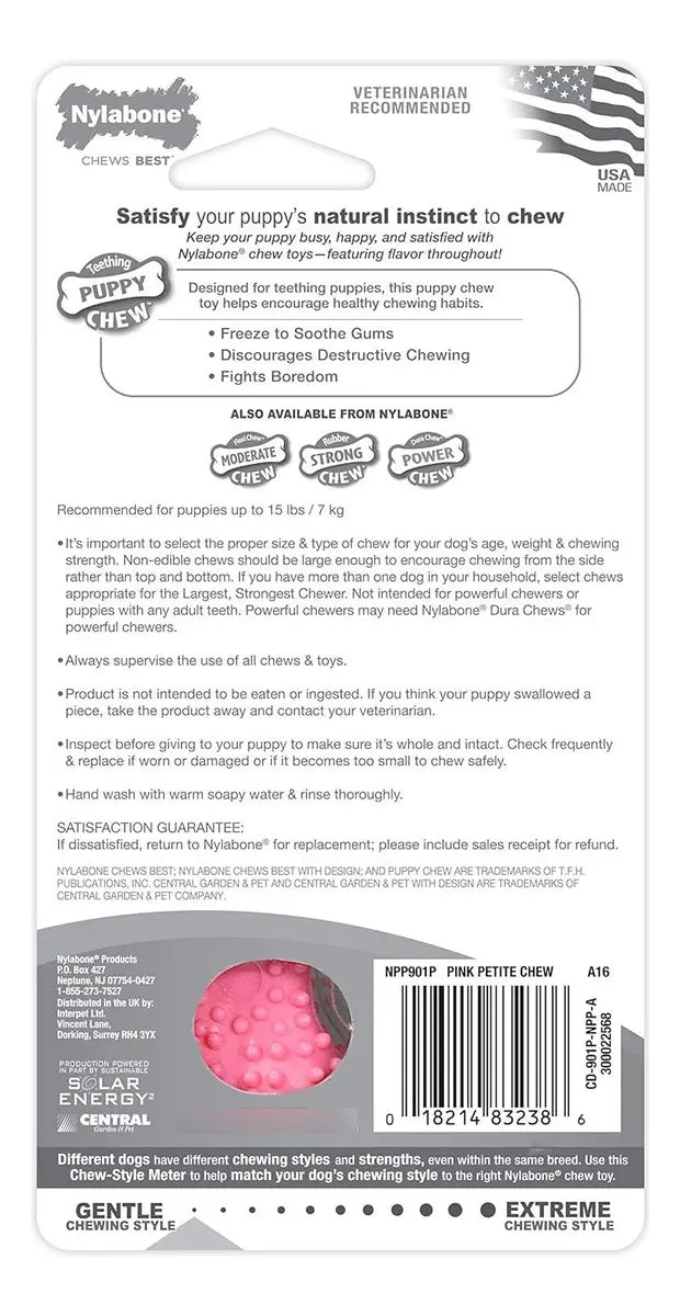 JUEGUETE HUESO ROSA NYLABONE