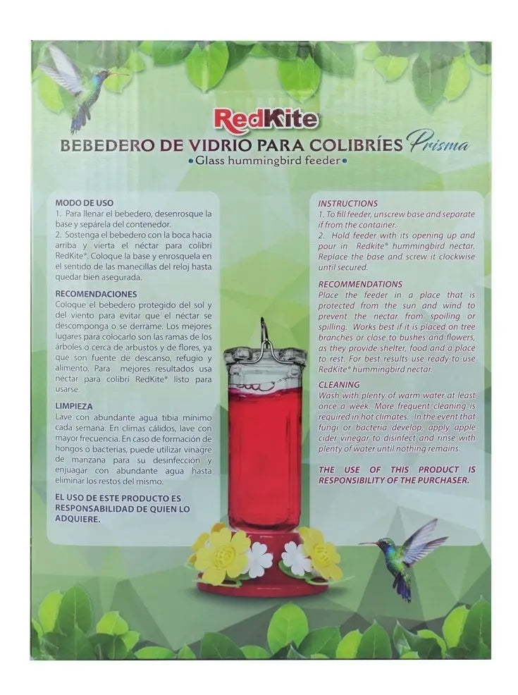 BEBEDERO DE VIDRIO PRISMA PARA COLIBRI 600 ML FANCY PETS