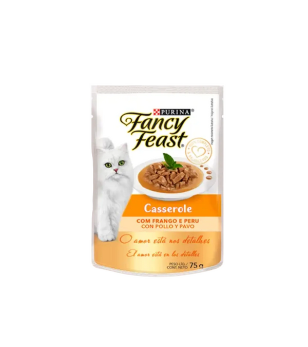 ALIMENTO HUMEDO PARA GATO EN LATA FANCY FEAST PAVO POLLO PROPLAN