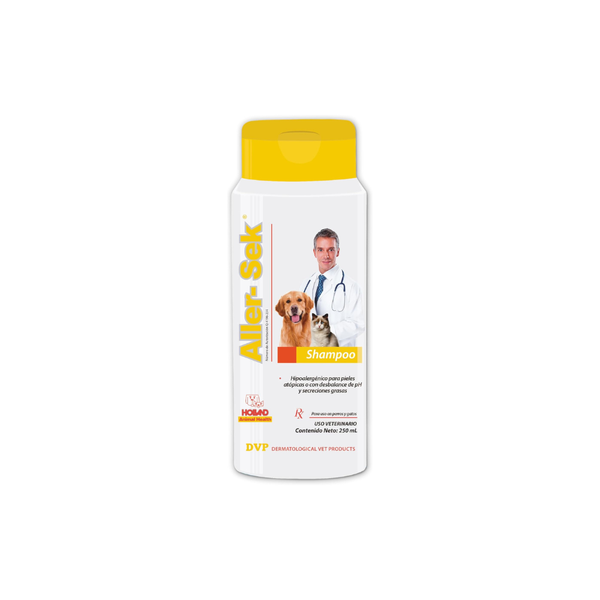 SHAMPOO DERMATOLOGICO ALLERSEK PARA MASCOTAS HOLLAND