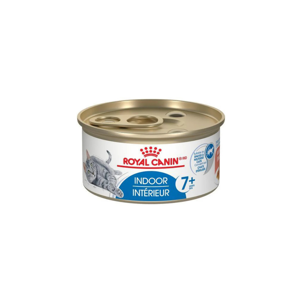 ALIMENTO HUMEDO EN LATO INDOOR 7+ MORSELS IN GRAVY 85G ROYAL CANIN