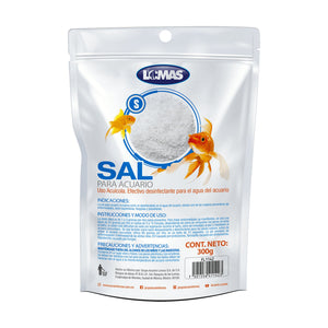 Lomas sal para acuario, desinfectante y preventivo de enfermedades, 300 g