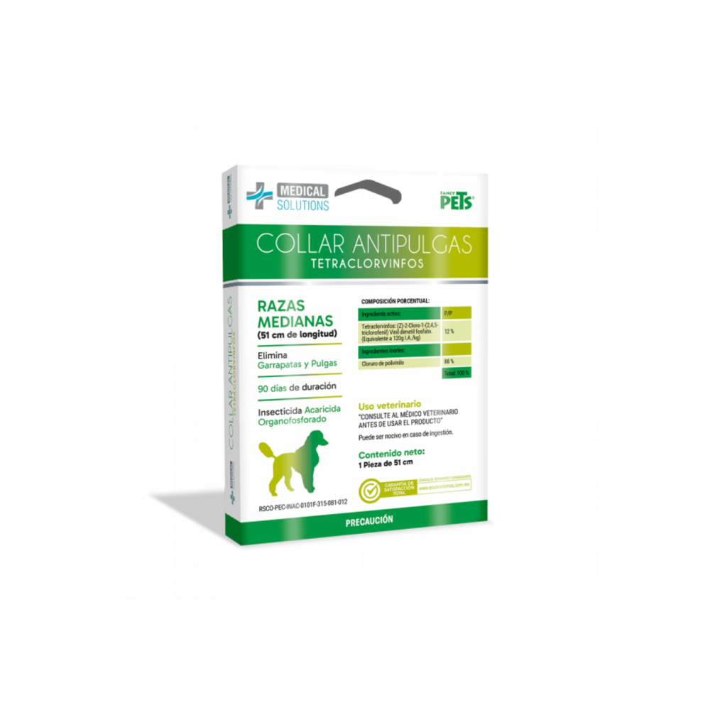 COLLAR ANTIPULGAS PARA RAZAS MEDIANAS (51 CM) FANCY PETS