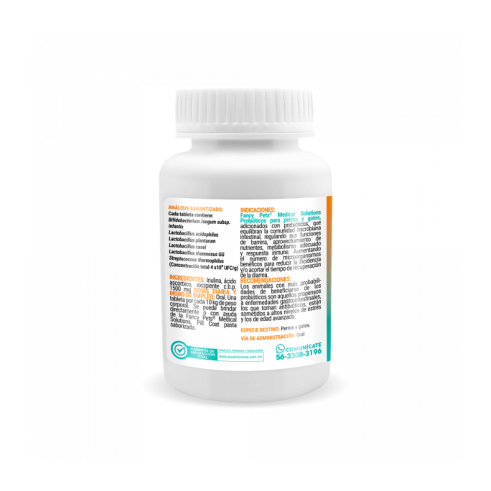 MS PROBIOTICOS TABLETAS MASTICABLES PARA  PERROS Y GATOS 60 TAB