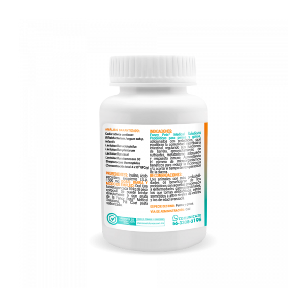 MS PROBIOTICOS TABLETAS MASTICABLES PARA  PERROS Y GATOS 60 TAB