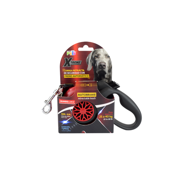 CORREA PARA PERRO RETRACTIL GDE CON AUTOSTOP E XTREME (5 M / 25-40 KGS) FANCY PETS