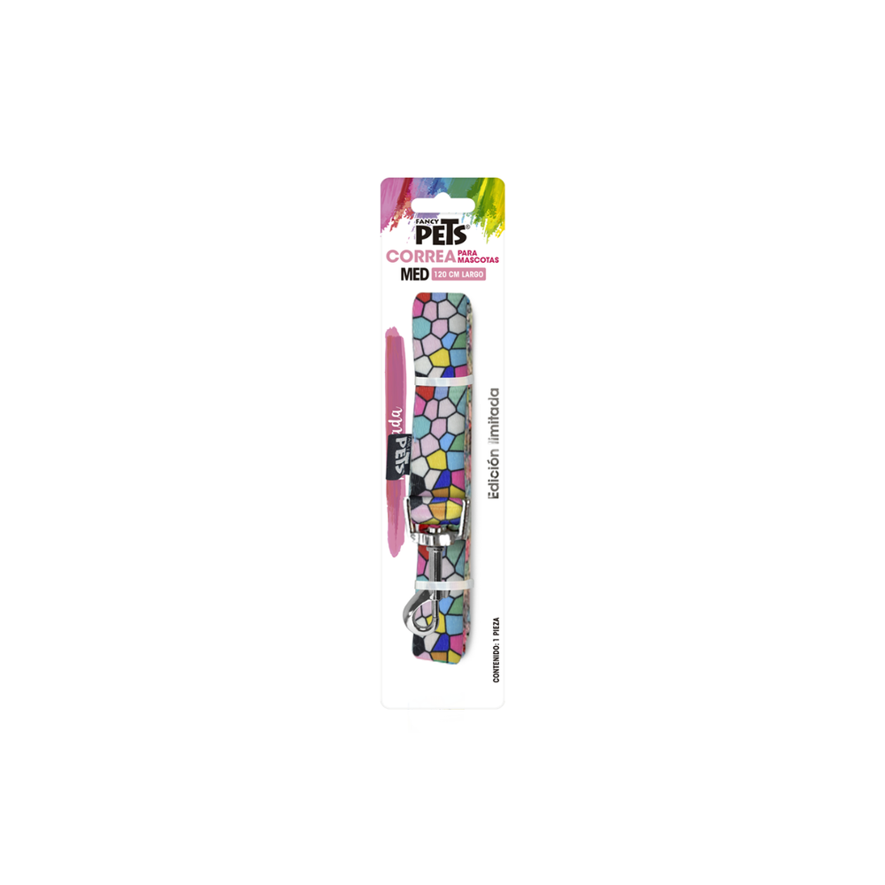 CORREA PARA PERRO MEDIANA GEO GLASS GALERIA FANCY PETS