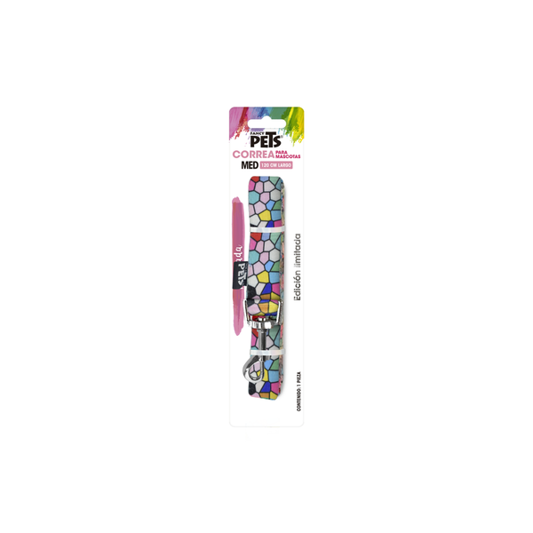 CORREA PARA PERRO MEDIANA GEO GLASS GALERIA FANCY PETS