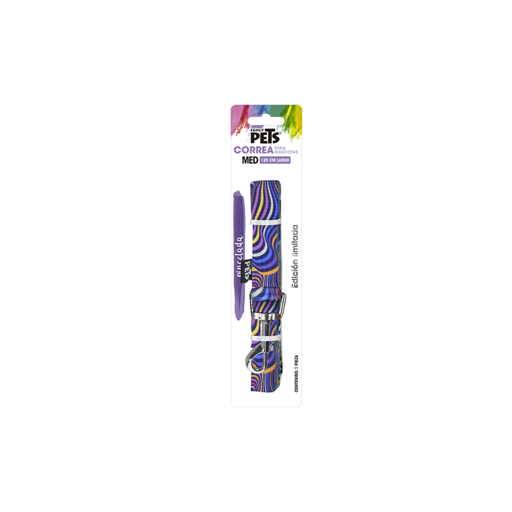 CORREA PARA PERRO MEDIANA AQUA POP GALERIA FANCY PETS