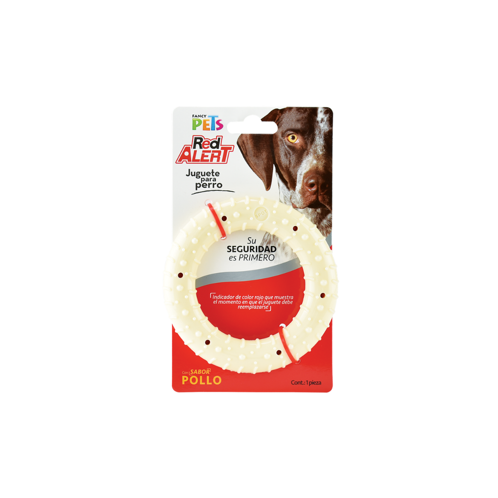 JUGUETE ARO SABOR POLLO RED ALERT FANCY PETS